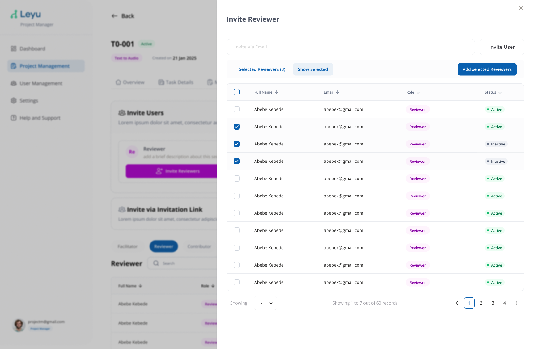 Invite Existing Users